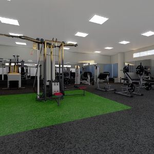 black color gym flooring in UAE